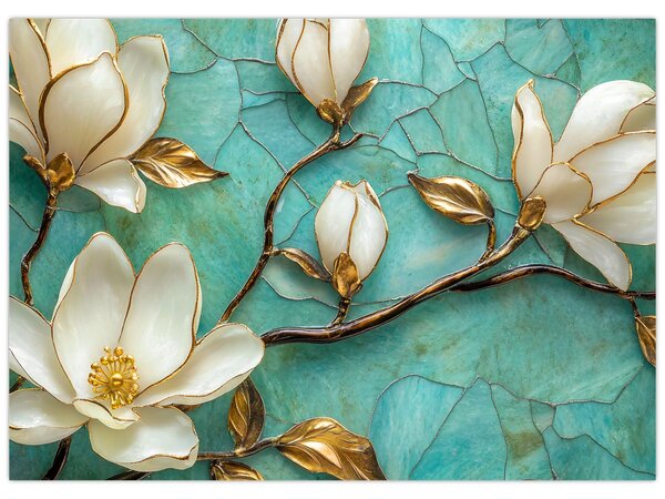 Tablou - Magnolii 3D (70x50 cm)