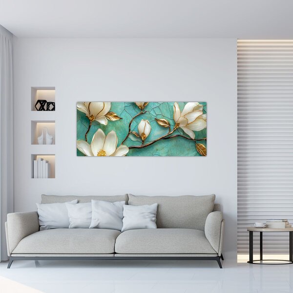 Tablou - Magnolii 3D (120x50 cm)