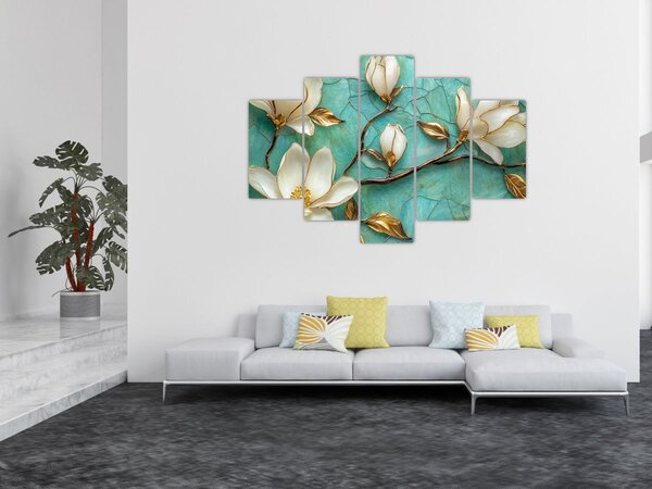 Tablou - Magnolii 3D (150x105 cm)