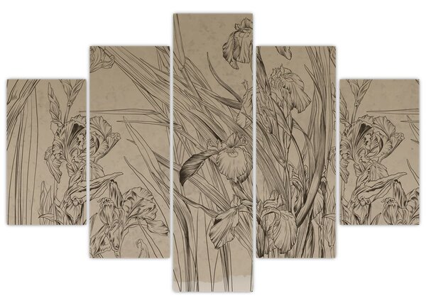 Tablou - Contururile plantelor (150x105 cm)