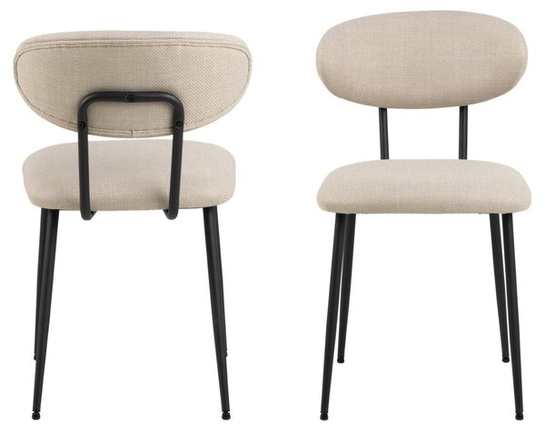 Scaun dining Denise, Bej, 78.5x43.5x53 cm