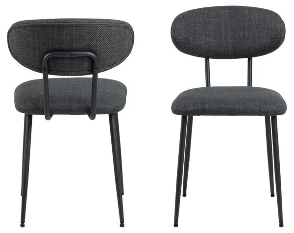 Scaun dining Denise, Gri, 78.5x43.5x53 cm