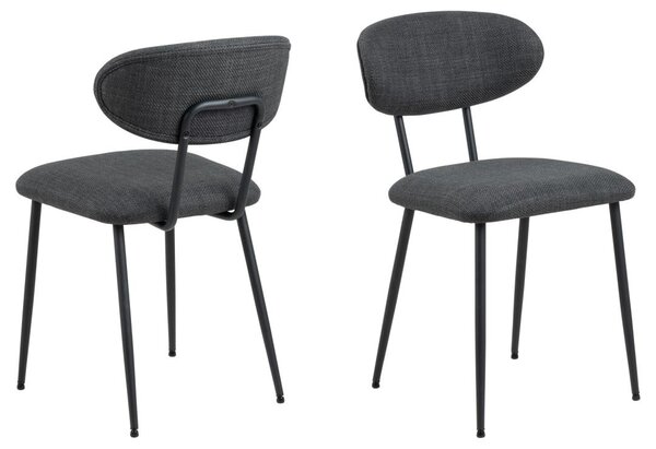 Scaun dining Denise, Gri, 78.5x43.5x53 cm
