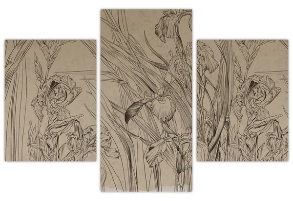 Tablou - Contururile plantelor (90x60 cm)