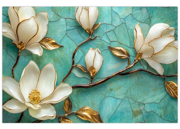 Tablou - Magnolii 3D (90x60 cm)