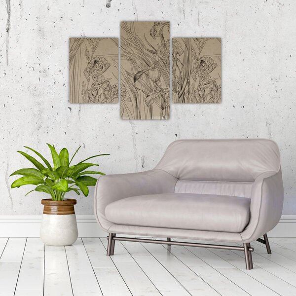 Tablou - Contururile plantelor (90x60 cm)