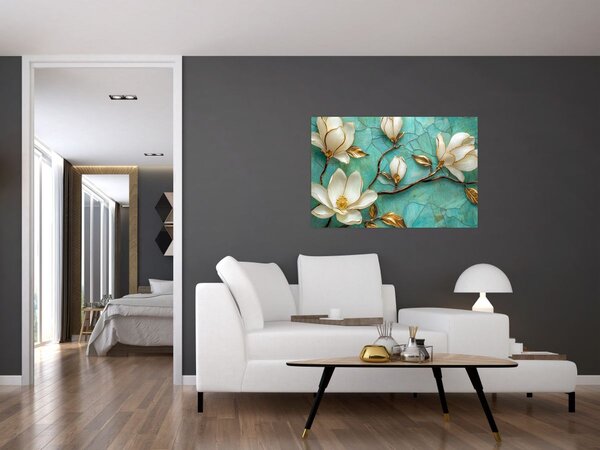 Tablou - Magnolii 3D (90x60 cm)