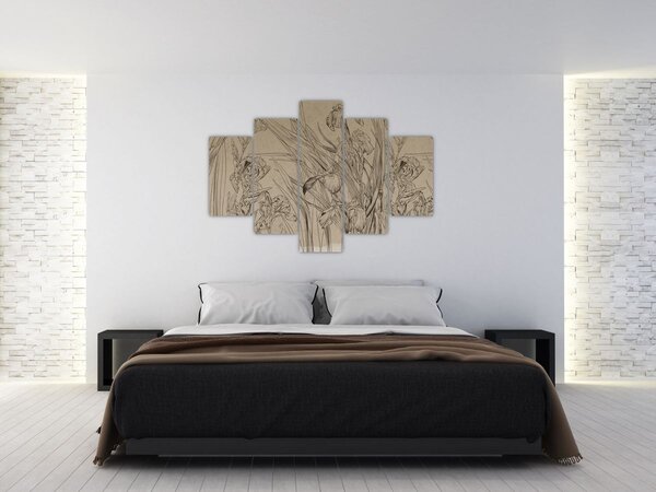 Tablou - Contururile plantelor (150x105 cm)