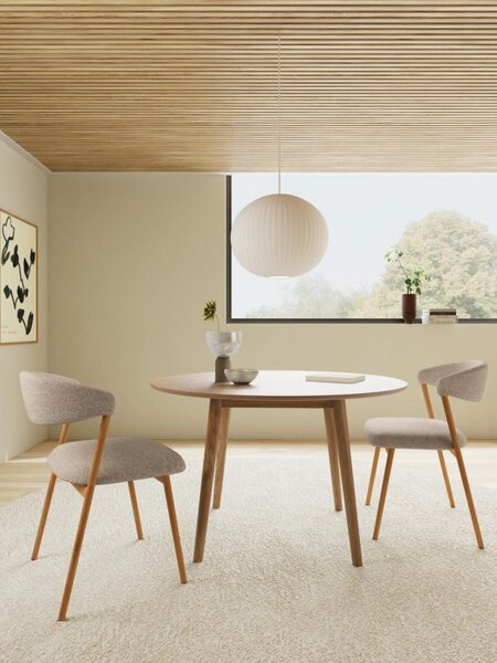 Scaun dining Larry, Bej, 78.5x53.5x53 cm