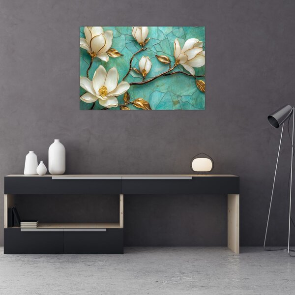 Tablou - Magnolii 3D (90x60 cm)