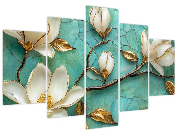 Tablou - Magnolii 3D (150x105 cm)