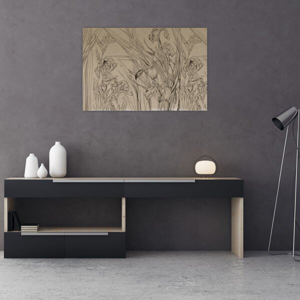Tablou - Contururile plantelor (90x60 cm)