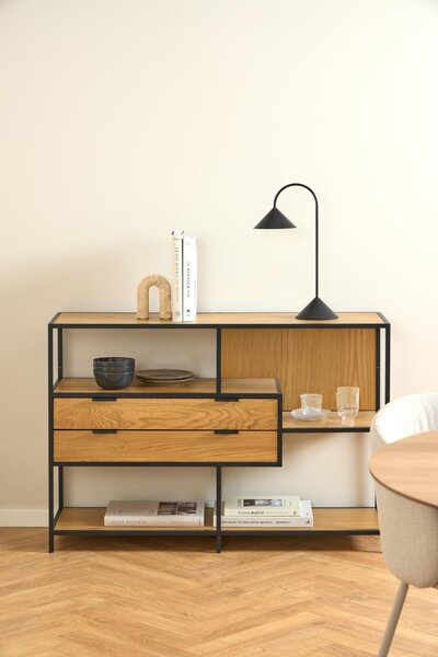 Biblioteca Seaford, Natural, 78x114x35 cm
