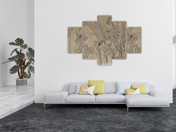 Tablou - Contururile plantelor (150x105 cm)