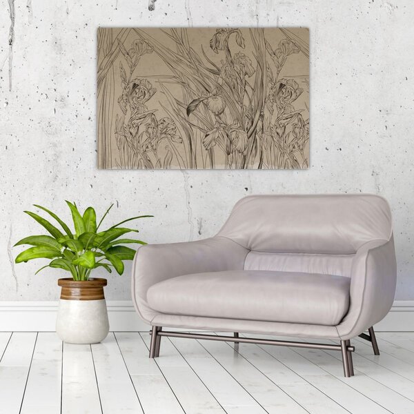 Tablou - Contururile plantelor (90x60 cm)