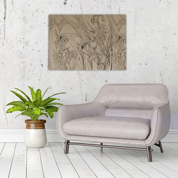 Tablou - Contururile plantelor (70x50 cm)