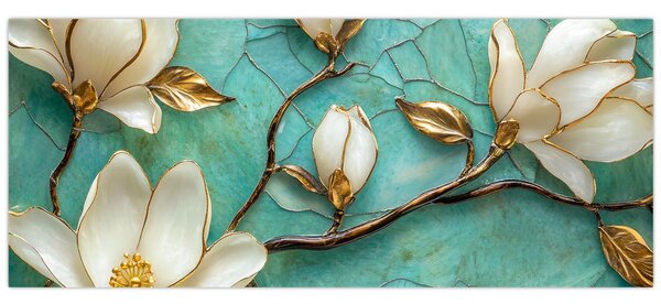Tablou - Magnolii 3D (120x50 cm)