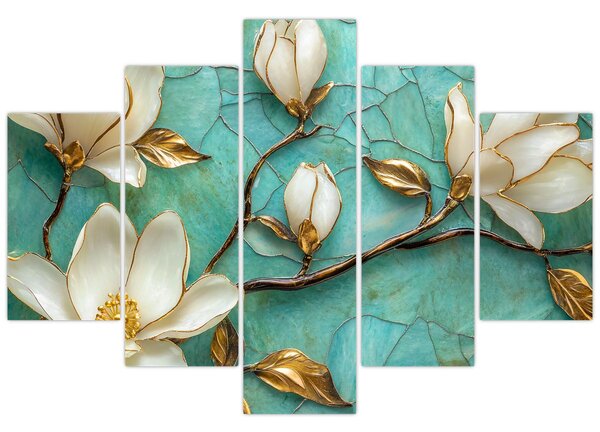 Tablou - Magnolii 3D (150x105 cm)