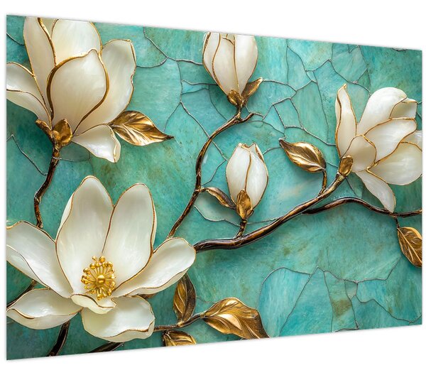 Tablou - Magnolii 3D (90x60 cm)