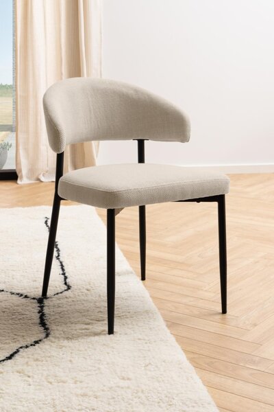 Scaun dining Edina, Bej, 77x56x55 cm