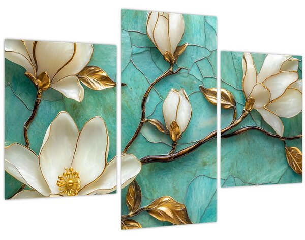 Tablou - Magnolii 3D (90x60 cm)