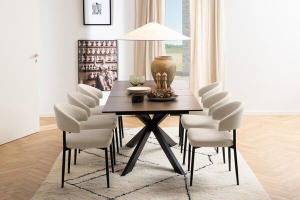 Scaun dining Edina, Bej, 77x56x55 cm