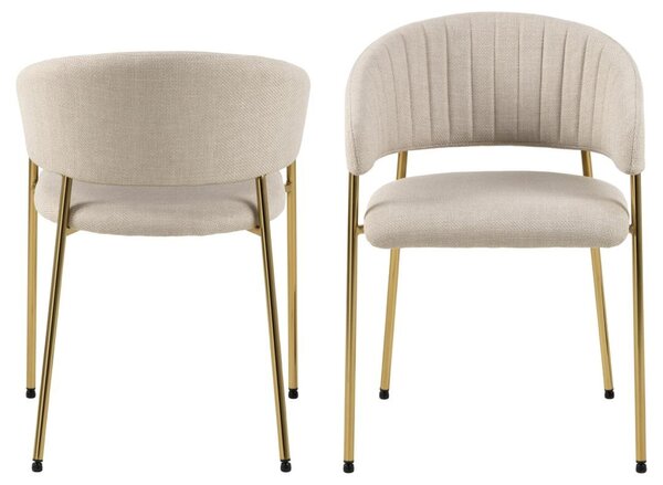 Scaun dining Ann, Bej, 77.5x54.5x54 cm