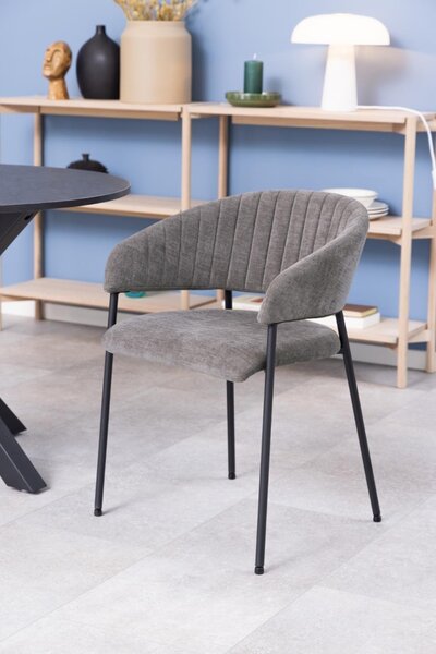 Scaun dining Ann, Gri, 77.5x54.5x54 cm