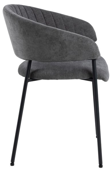 Scaun dining Ann, Gri, 77.5x54.5x54 cm