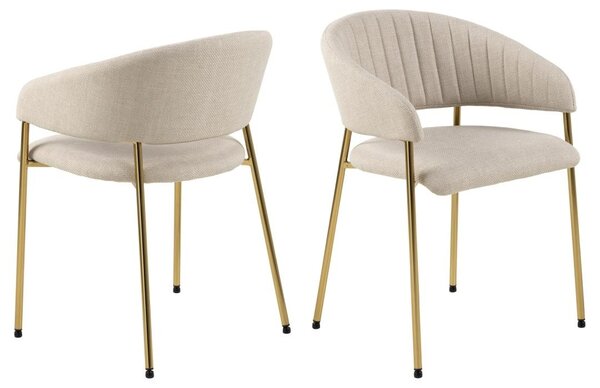 Scaun dining Ann, Bej, 77.5x54.5x54 cm