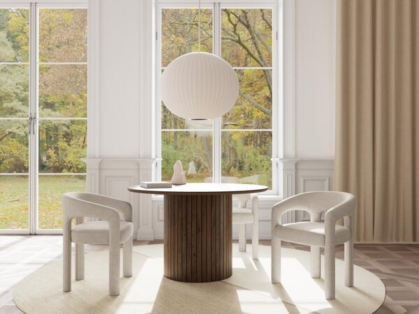 Scaun dining Cole, Bej, 76x58x55 cm