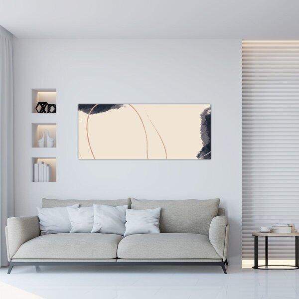 Tablou - Abstractizare bej (120x50 cm)