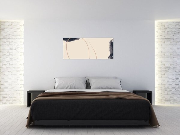 Tablou - Abstractizare bej (120x50 cm)