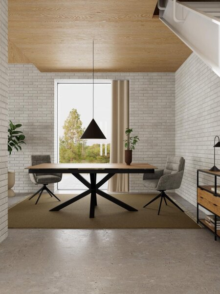 Masa dining Heaven, Natural, 76x240x100 cm