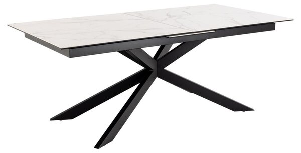 Masa dining Irwine, Alb, 76x240x100 cm