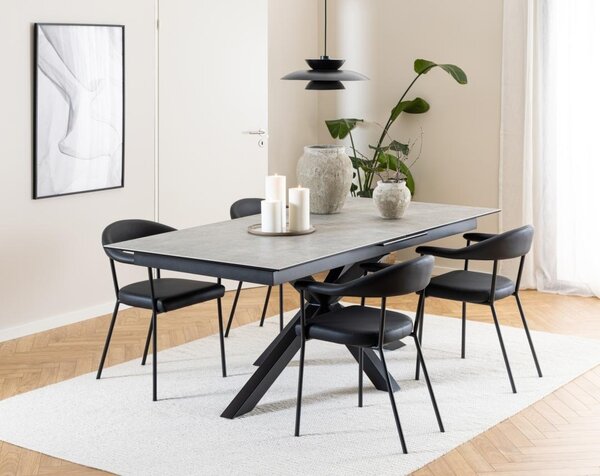 Masa dining Heaven, Gri, 76x240x100 cm