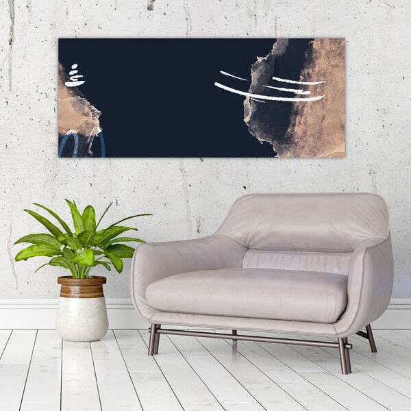 Tablou - Abstracție albastru închis (120x50 cm)