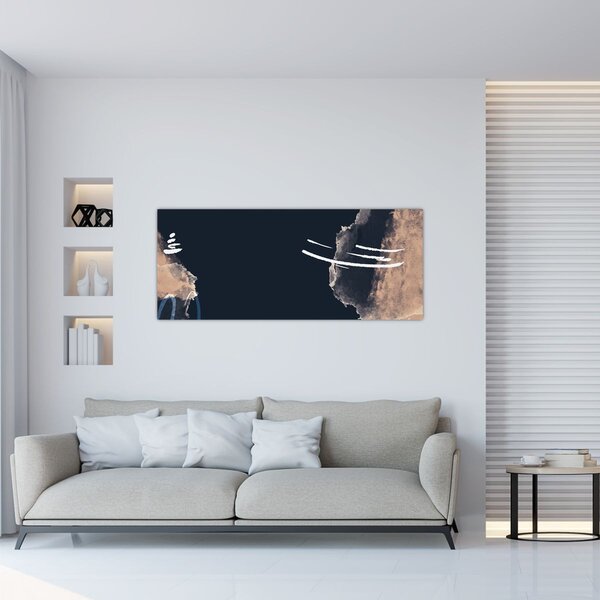Tablou - Abstracție albastru închis (120x50 cm)