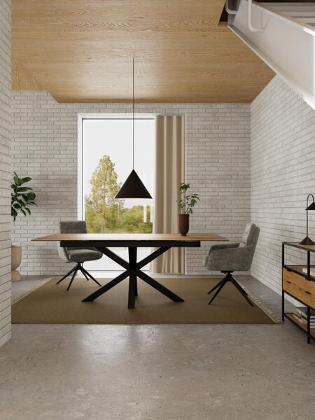 Masa dining Heaven, Natural, 76x210x90 cm