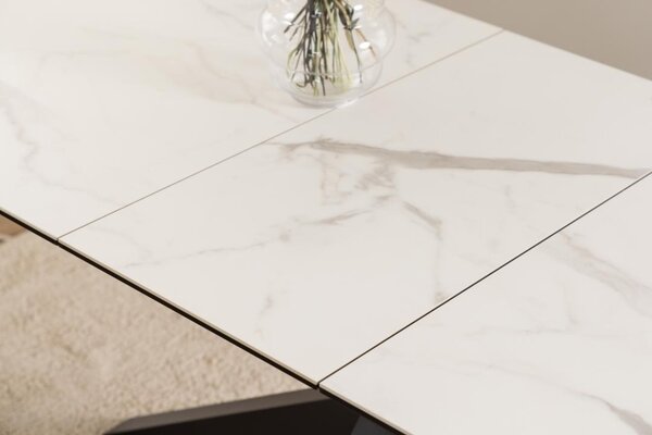Masa dining Heaven, Alb, 76x210x90 cm