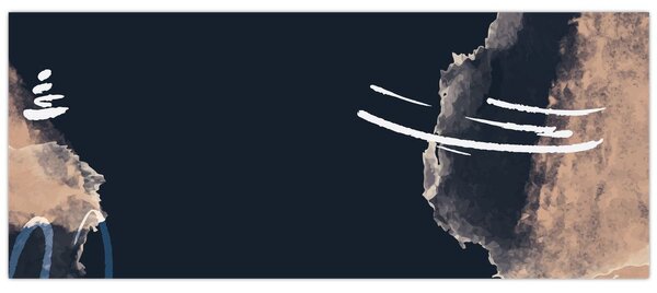 Tablou - Abstracție albastru închis (120x50 cm)