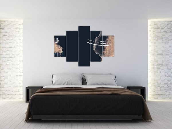 Tablou - Abstracție albastru închis (150x105 cm)