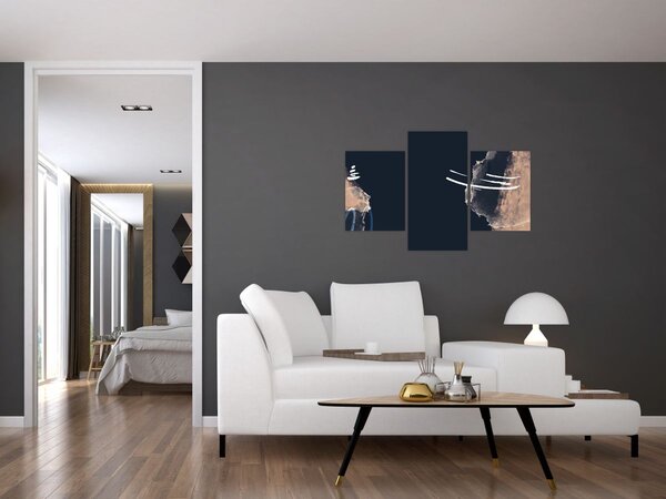 Tablou - Abstracție albastru închis (90x60 cm)
