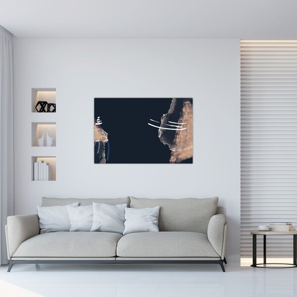 Tablou - Abstracție albastru închis (90x60 cm)