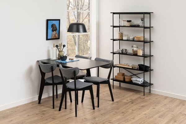 Biblioteca Angus, Negru, 172x94x27 cm