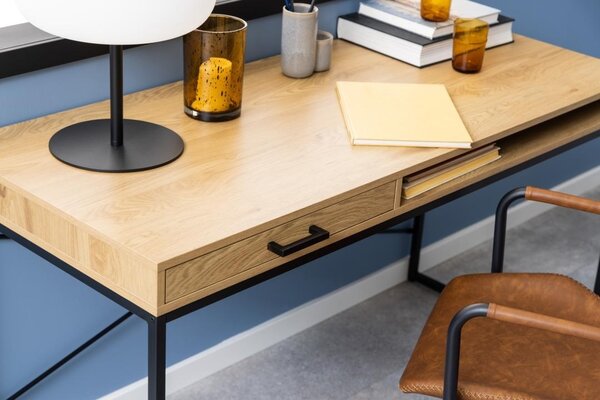 Birou Seaford, Natural, 76x140x58 cm