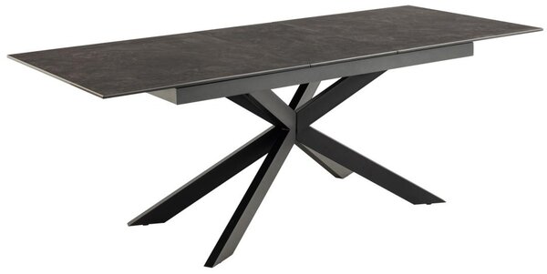 Masa dining Irwine, Negru, 76x210x90 cm