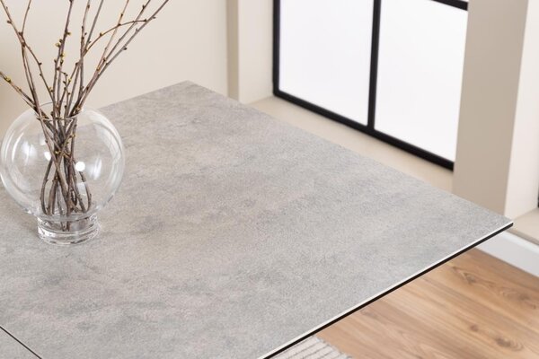 Masa dining Irwine, Gri, 76x210x90 cm