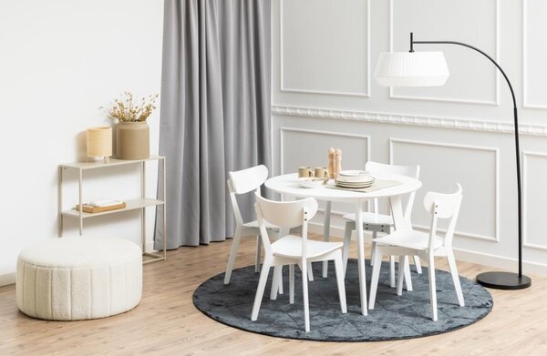 Masa dining Roxby, Alb, 76x105x105 cm