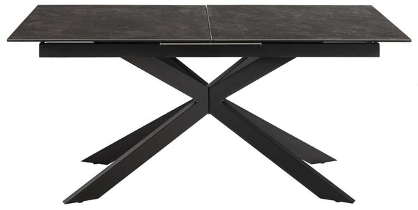 Masa dining Irwine, Negru, 76x210x90 cm